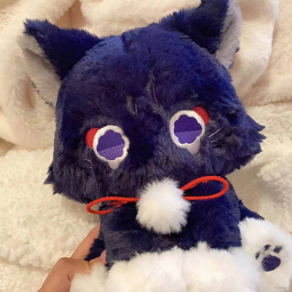 Permainan Genshin Impact Plush Toys Wander Kunikuzushi Balladeer Scaramouche Cat Cosplay Boneka Mewah Lembut Boneka Bantal Anak