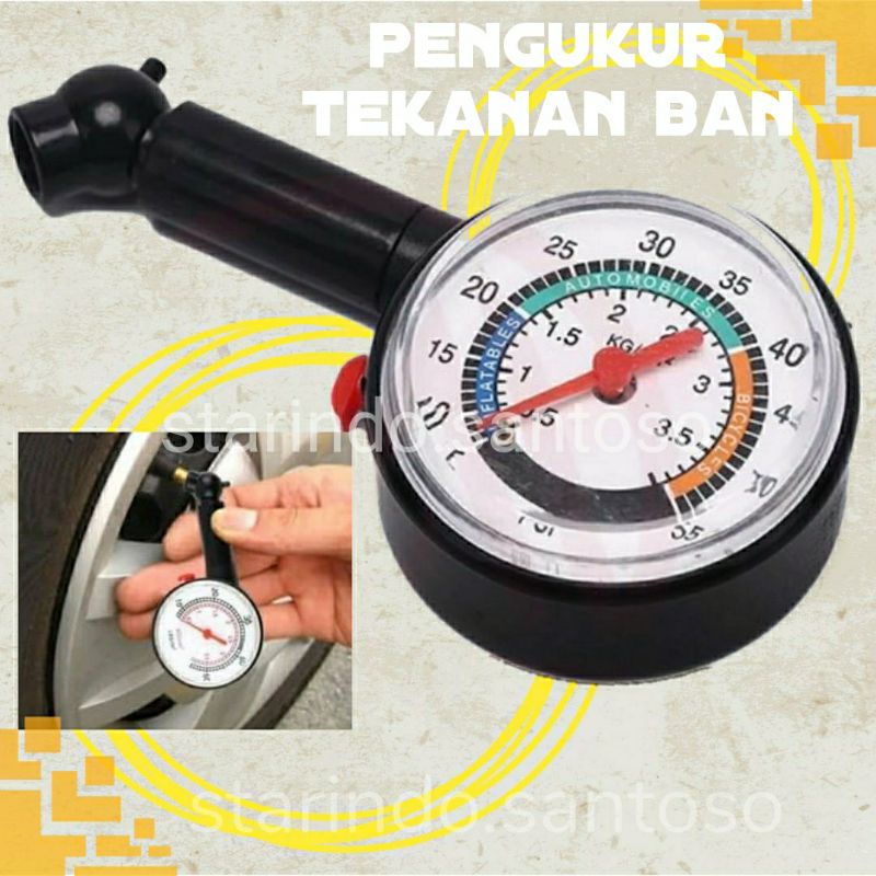 PENGUKUR TEKANAN BAN angin roda mobil sepeda motor kendaraan