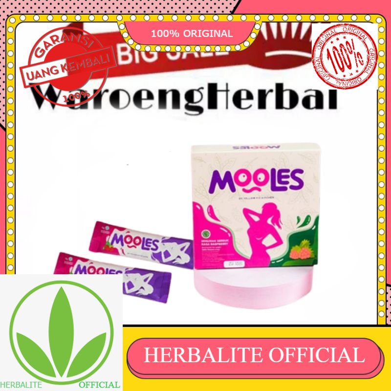 100% ORIGINAL Mooles Fiber - Minuman Diet Pelangsing Badan 1 Box isi 16