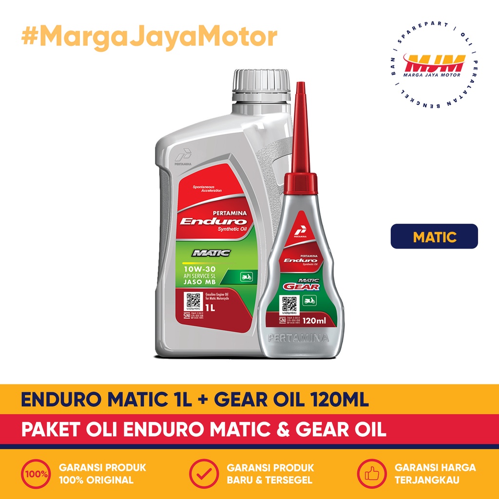 Paket Oli Enduro Matic 1L + Enduro Gear Oil 120ml