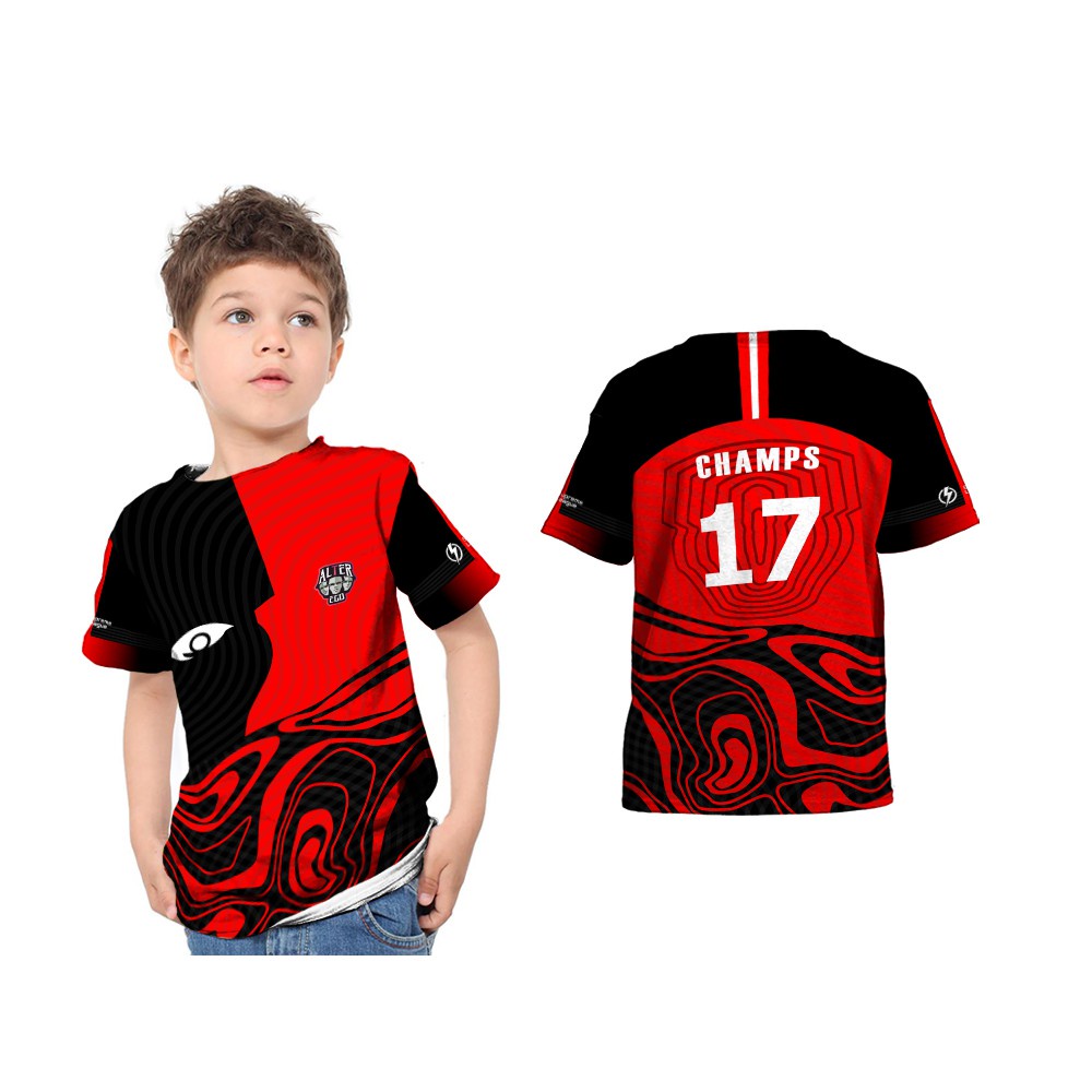 Baju Kaos Jersey  Anak ALTER EGO 2020 Esport Gaming Free Nickname 02 Fullprint Cowok Laki Laki Premp