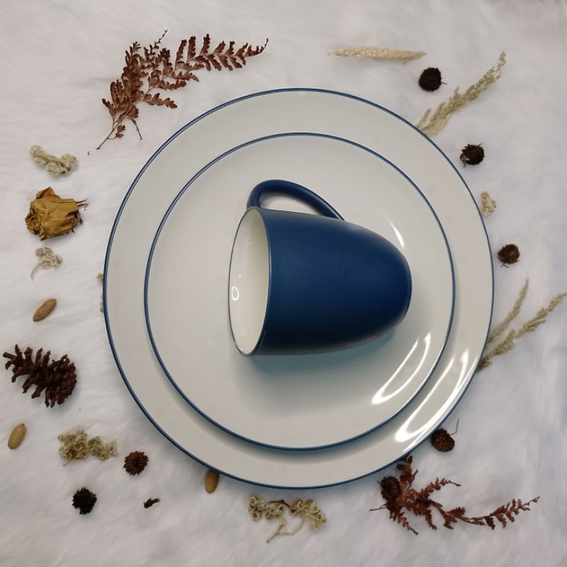 Set Dinner Plate | Salad Plate | Mug Blue
