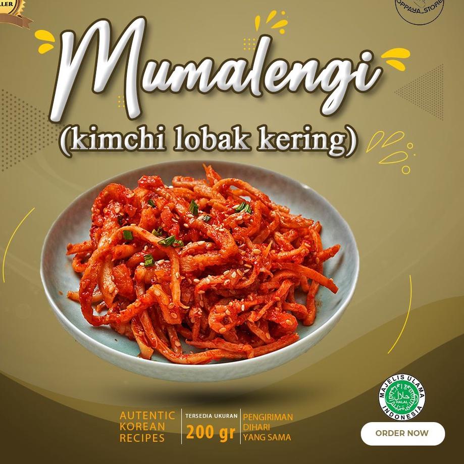 

○ Mumalengi Kimchi Lobak Kering Slice 200Gr Halal ♞