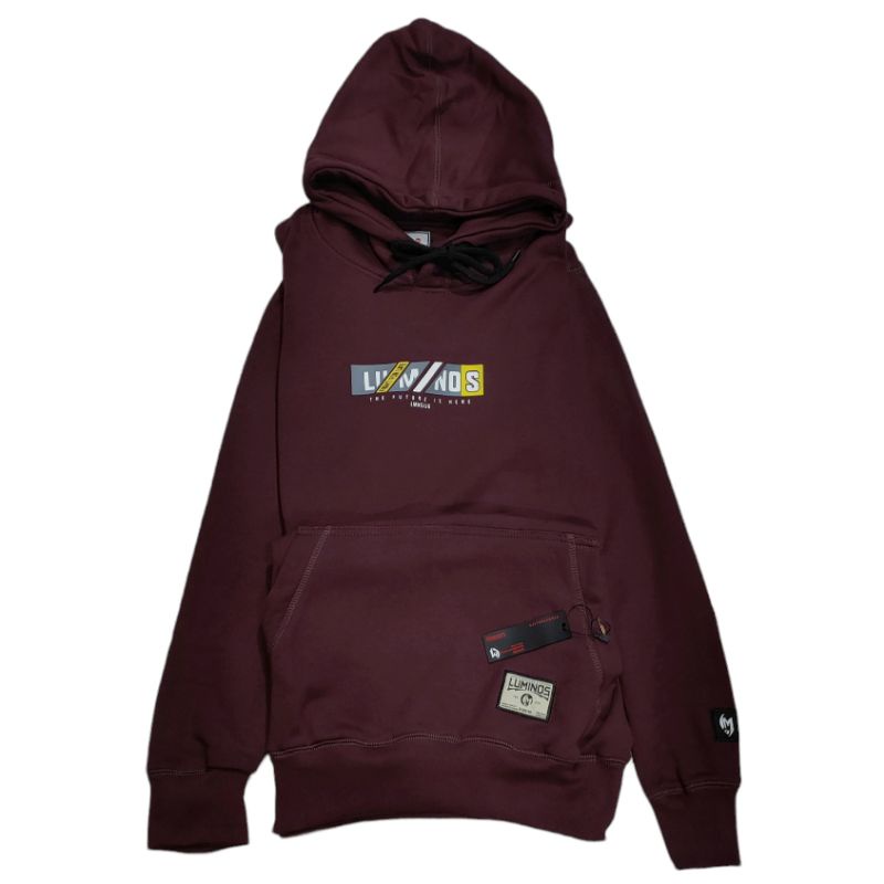 Hoodie Marun Luminos Future Here