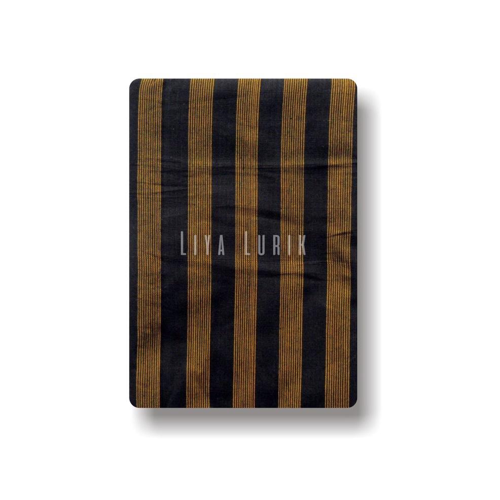 ㅥ Kain Tenun Lurik Motif Hitam Lir Cokelat Atau Emas ム