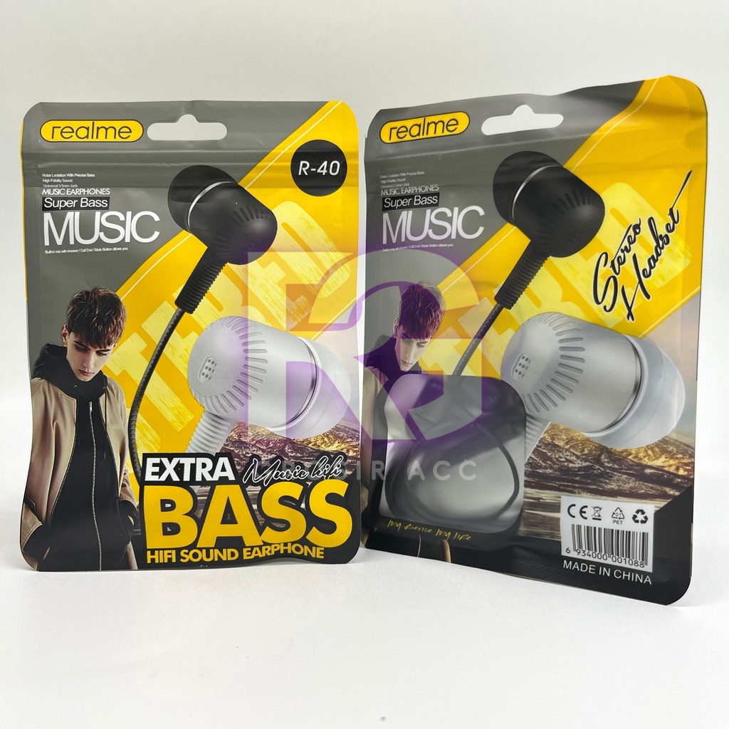 Handsfree REALME R40 / Headset Realme extrabass stereo R40 - Headset grosir realme