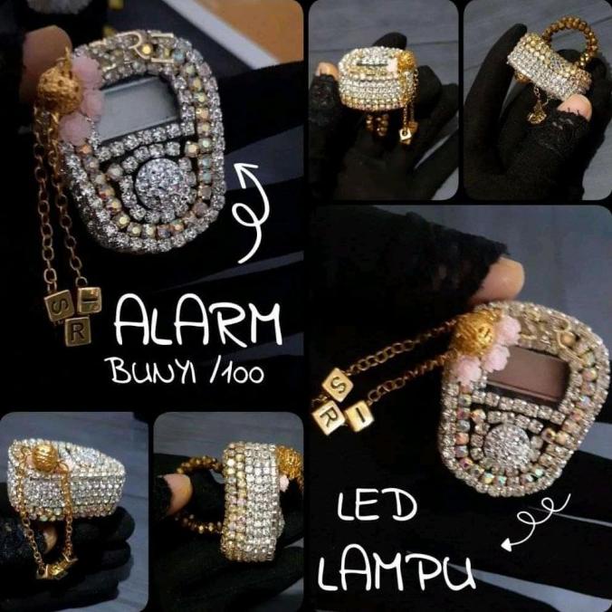 Tasbih Digital Led + Alarm Bunyi Setiap 100 Premium Diamond