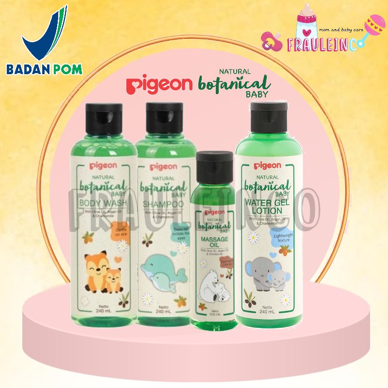 *FRAULEINCO* PIGEON Botanical Baby SERIES / Baby Massage Oil 100Ml / BODY WASH / LOTION / SHAMPOO 240ML