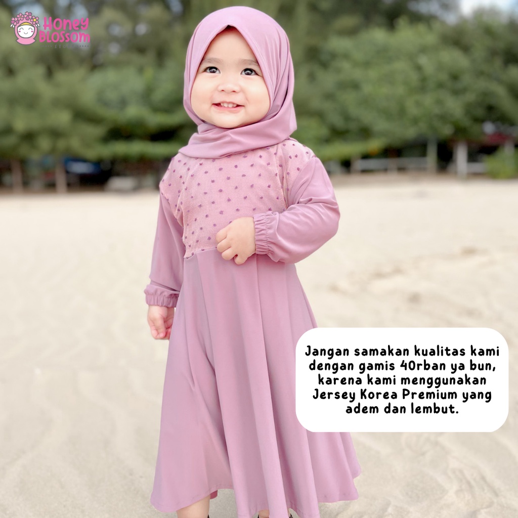 HONEYBLOSSOM gamis bayi perempuan 6 12 bulan alesha / gamis bayi perempuan 1 tahun