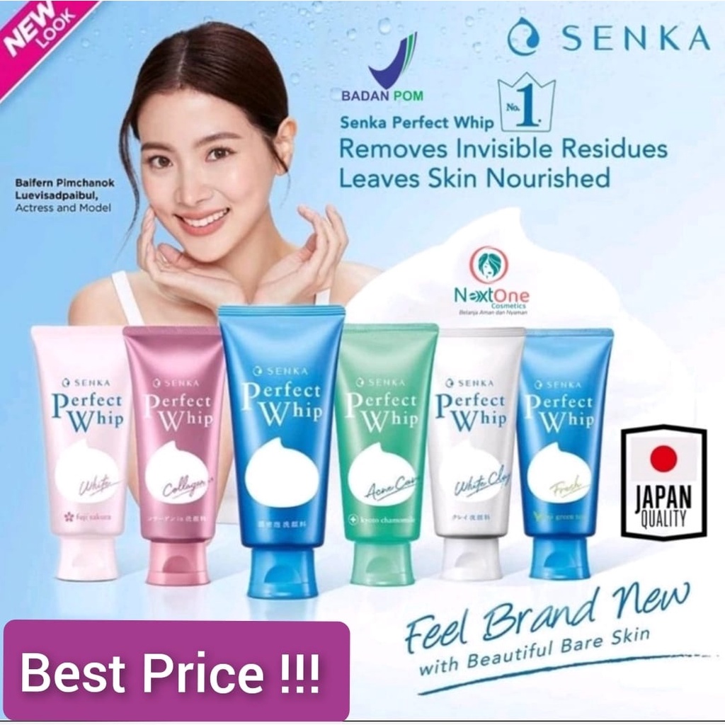 SENKA Perfect Whip - White Clay - Fresh - Acne Care - Collagen In 50g -120g