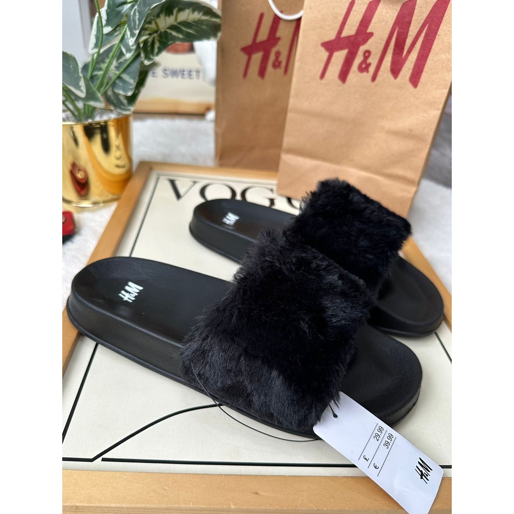 Furr sandals comfy dapat paperbag