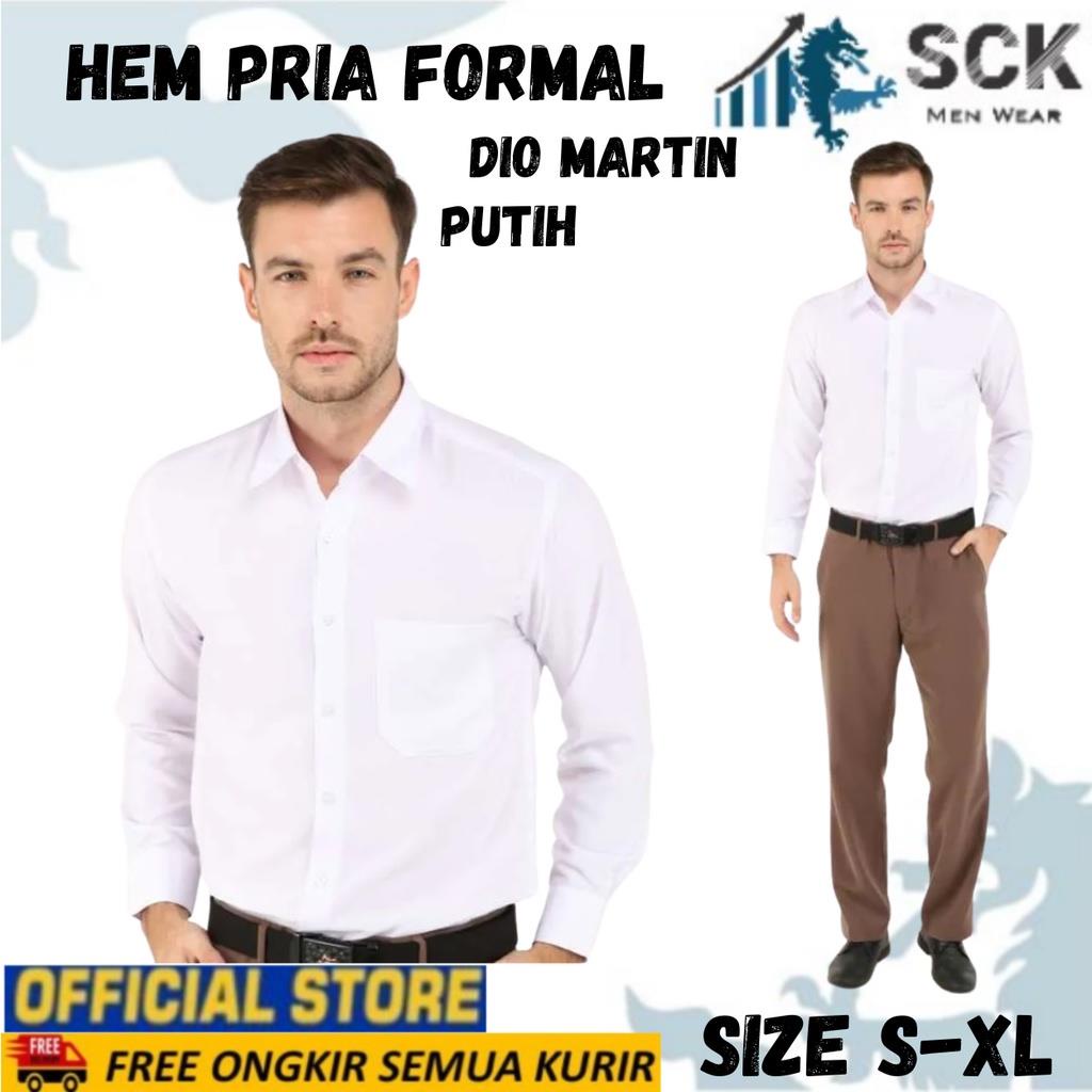 Kemeja Pria Lengan Panjang DIO MARTIN Polos Halus ukuran S-XL / Hem Formal Kantor / Pakaian Kerja Laki-laki - sckmenwear GROSIR