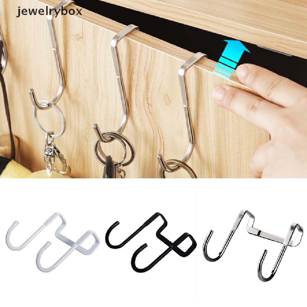 [jewelrybox] Stainless Steel Over Door Double Hooks S-type Cabinet Gantungan Pintu Belakang Coat Hook Butik