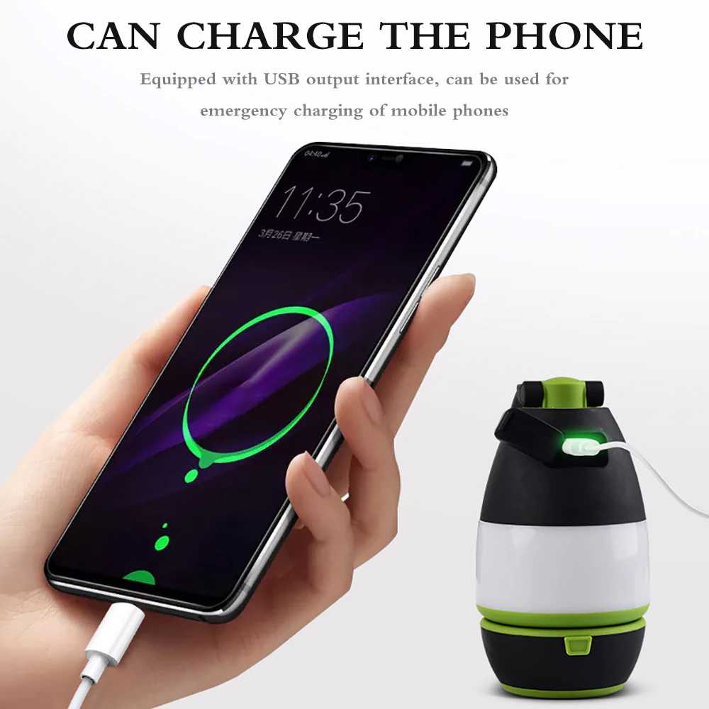 (BISA COD) FTIHSHP LemonBest Lampu LED Camping Power Bank IPX45 Natural White 1200mAh - LB170