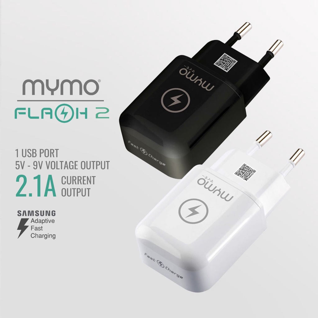 TRAVEL CHARGER MYMO FLASH 2 1 USB PORT SAMSUNG ADAPTIVE FAST CHARGING