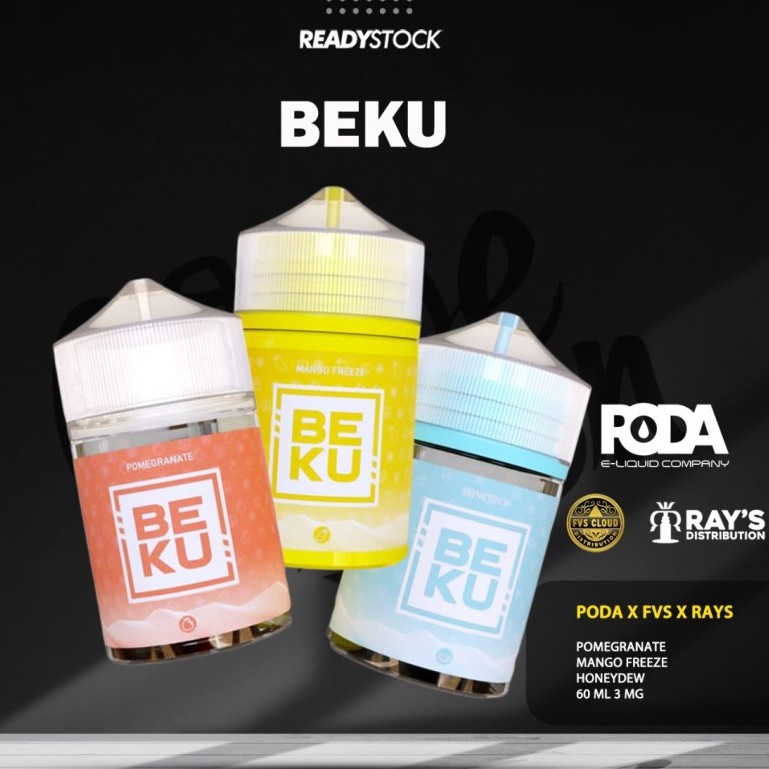 BEKU By PODA Eliquid FVS x Rays 60ml 100% Authentic