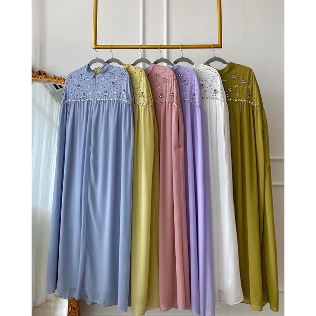 ASKA.ID - MELISA PEARL PAYET KAFTAN BAJU GAMIS LEBARAN