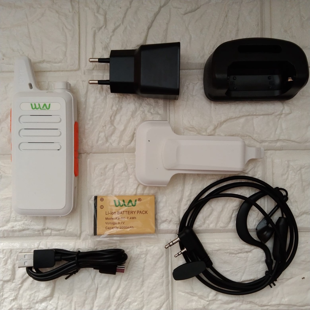 HT WLN KD C1 Putih 5watt Single band UHF (Free Earset) Garansi 1 Tahun walkie talkie | WLAN KDC1 Two Way 400-470Mhz | WILAN KD-C1 handy talky Radio