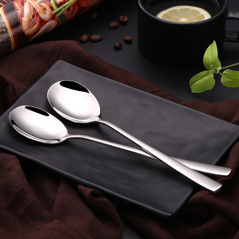 Hot Sale/304Sendok Makan Stainless Steel Garpu Dengan Gagang Panjang/High Quality Portable Dinner Dinnerware/Peralatan Makan Yang Berguna Dapur