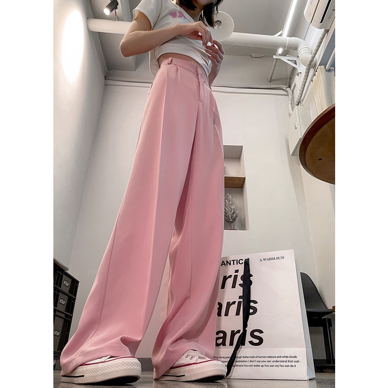 Loose Pants Celana Kantor Wanita/Celana Kulot Formal Wanita Katun Polyester Ypd.id-BABY PINK