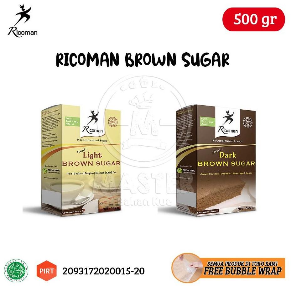 

X33 Ricoman Brown Sugar Bubuk 500 gr [Light / Dark] PALING BAGUS ㅚ