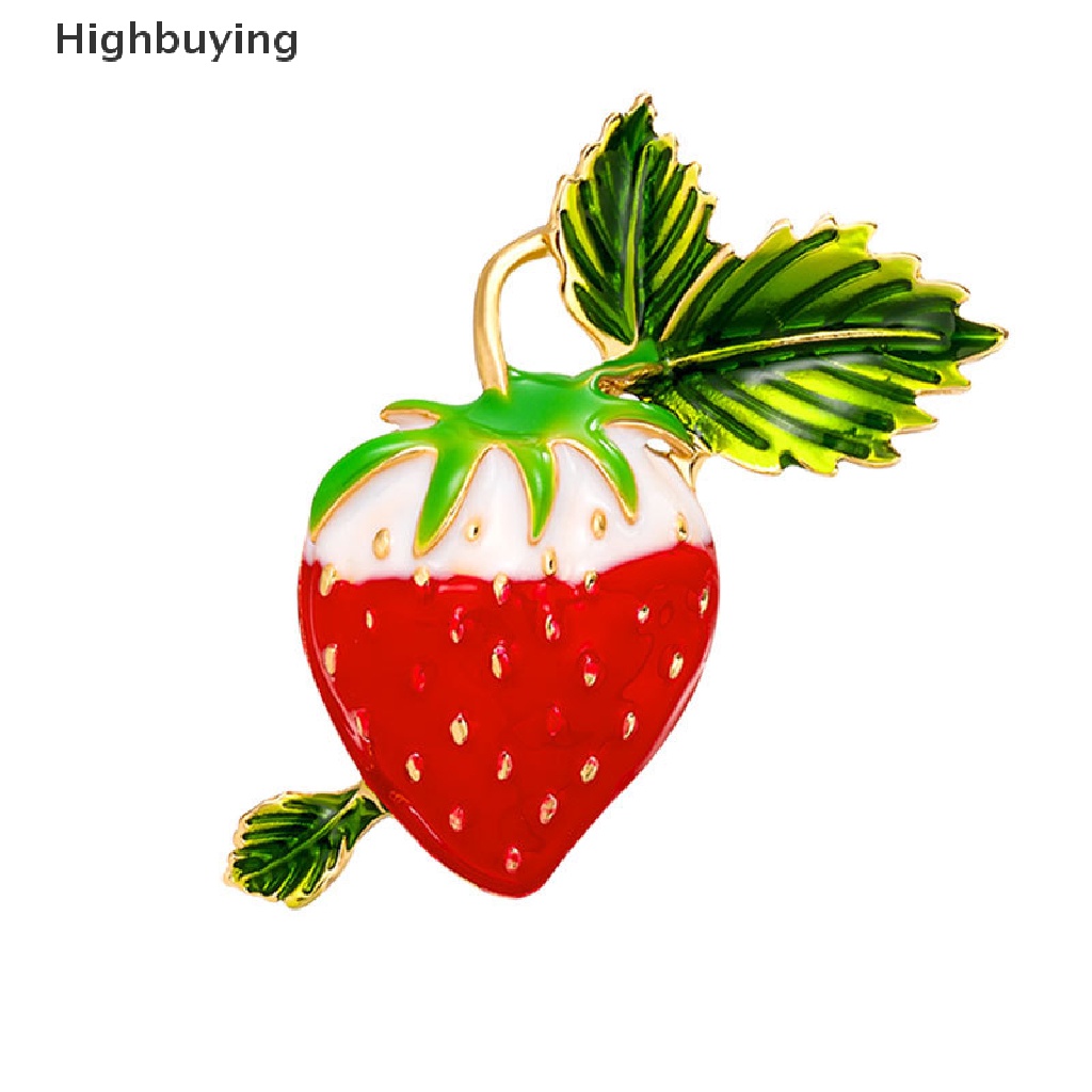 Hbid Indah Strawberry Bros Pin Desain Baru Enamel Buah Pesta Kantor Bros Pakaian Syal Klip Fashion Perhiasan Hadiah Glory