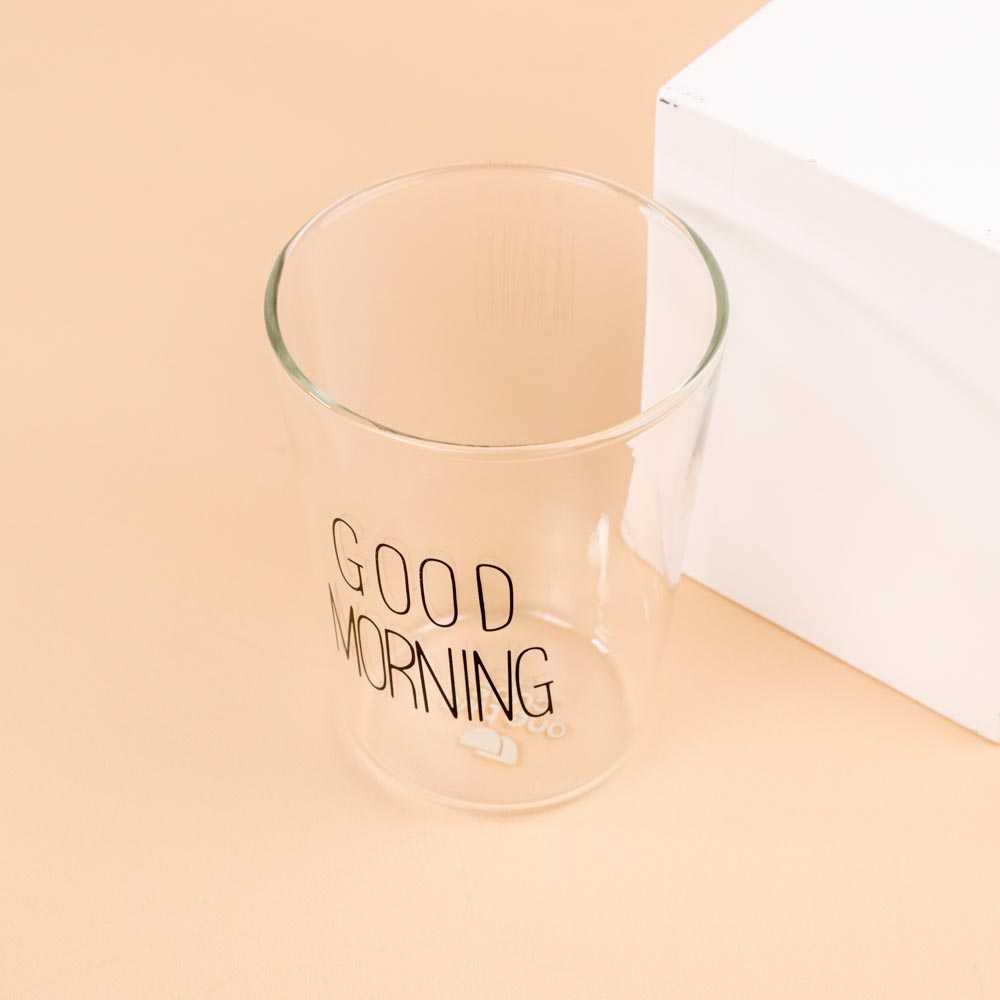 (BISA COD) FTIHSHP  Cangkir Kopi Gelas Coffee Mug Good Morning 400ml - 9008G