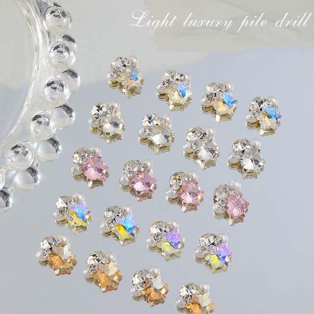 Agustina Kuku Berlian Imitasi Wanita Fashion Manicure Aksesoris Jepang Nail Art Aurora Nail Drills Diprofilkan Bor 3D Nail Art Drills