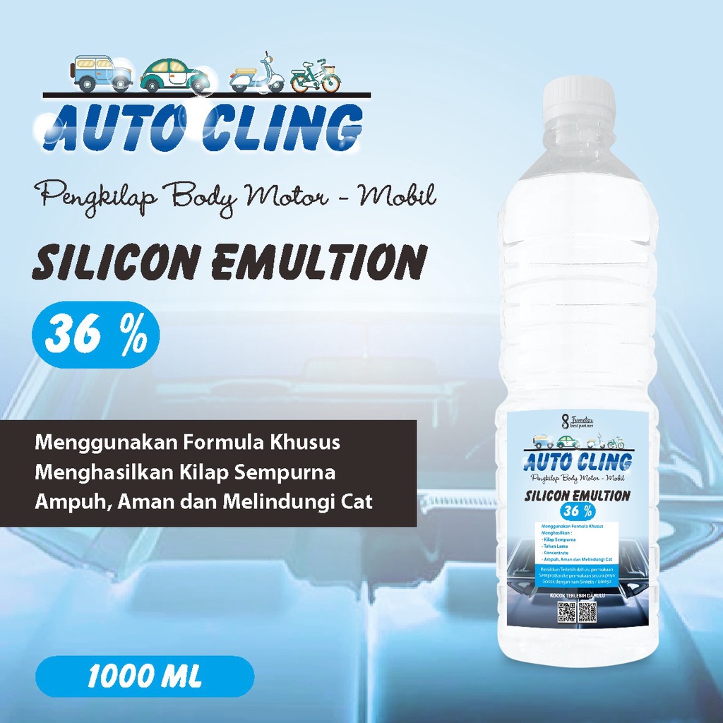 Silicon Emultion 36% Pengkilap Body Motor Mobil Dan Mobil Kemasan 1 Liter Pet