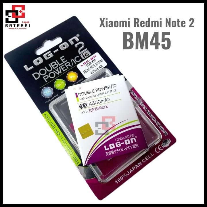 Batre Baterai Xiaomi Redmi Note 2 Bm45 Bm 45 Double Power Log On