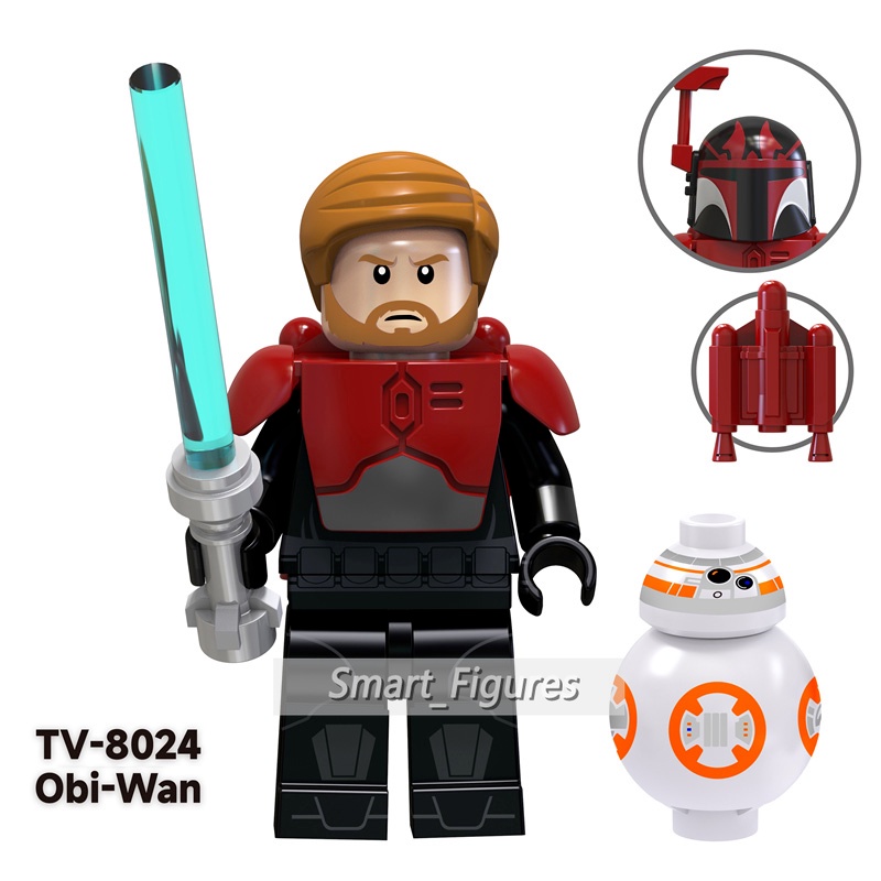 Darth Maul Minifigures Rey Kylo Ren Mainan Hadiah Ulang Tahun Star Wars Obi-Wan Commander Bacara Boneka Angka Mini