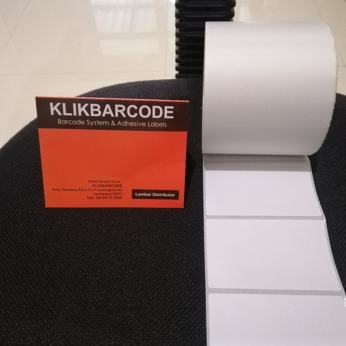 

MURAH MURAH KERTAS STICKER LABEL PRINTER BARCODE 80 X 50 MM - 1 LINE - SEMICOAT 1" KASIR MURAH