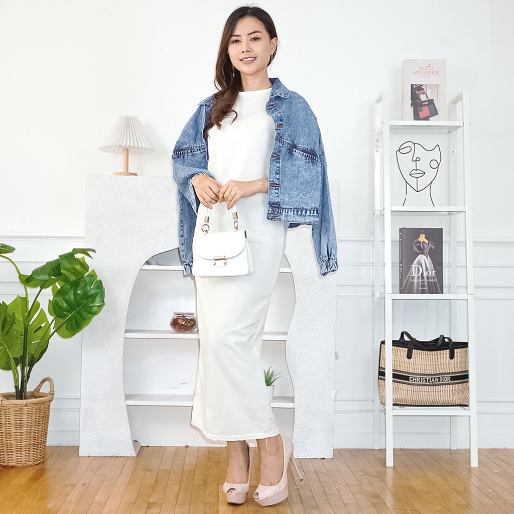 MakeGrosir - INNER DRESS RAJUT SPAN | TERUSAN WANITA LONG DRESS