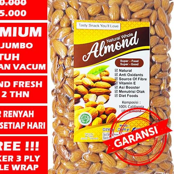 

Promo ⭐️1 Kg Kacang Almond Panggang Kupas Natural Premium Blue Diamond U.S.A