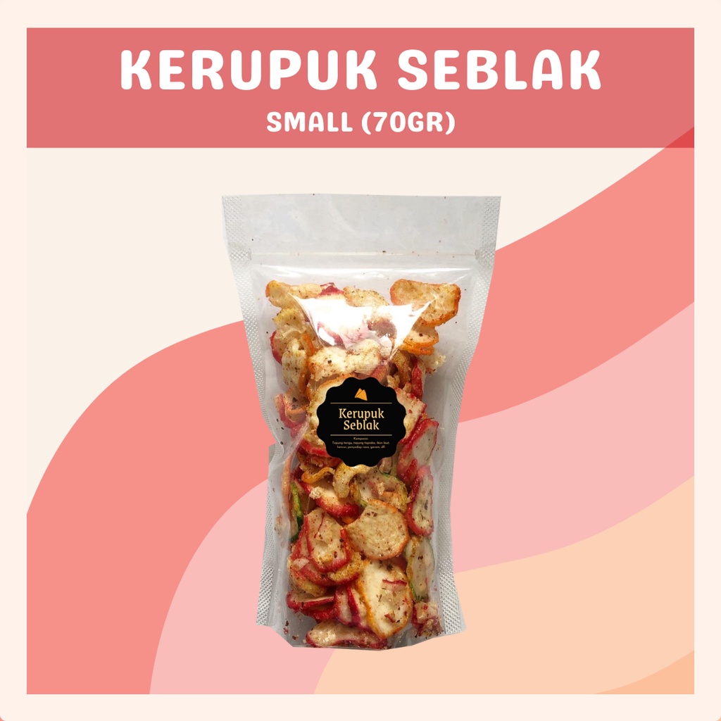 [DELISH SNACKS] Kerupuk Seblak Kencur (S) 70gr / Snack Cemilan Camilan Pedas Gurih / Seblak Kering