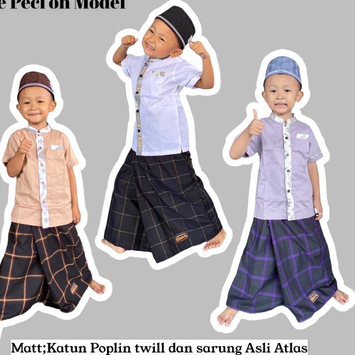 [ Bisa Cod ] Sarkoci/Sarung Koko Peci/Motif kotak Polos Hitam/Sarung Atlas Asli/Sarung celana/ peci 