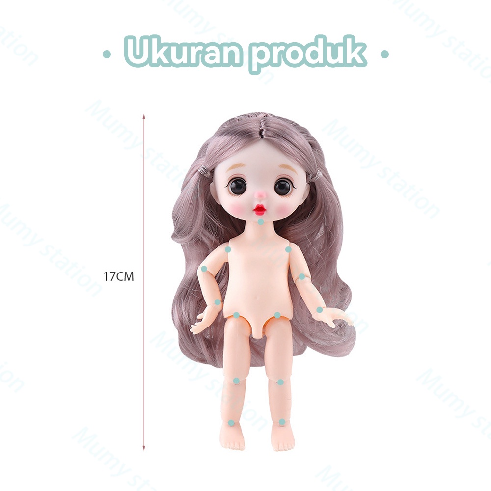 Mumystation Mainan Anak Boneka Yuna Korea Bjd Doll Perempuan Cute Diy Princess 17Cm