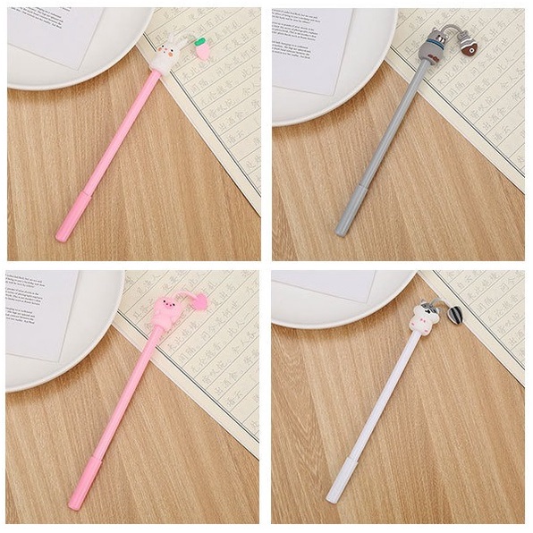 4pcs Pena Pulpen Pen Motif Hewan GM-ST0317