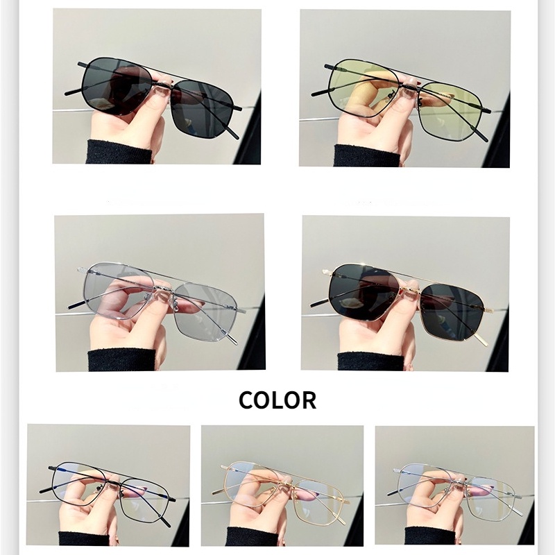 JIUERBA Kacamata Hitam Polarized Fashion Baru Gaya Vintage Pria Dan Wanita INS Seri Anti Ultraviolet Impor Merek Sunglasses