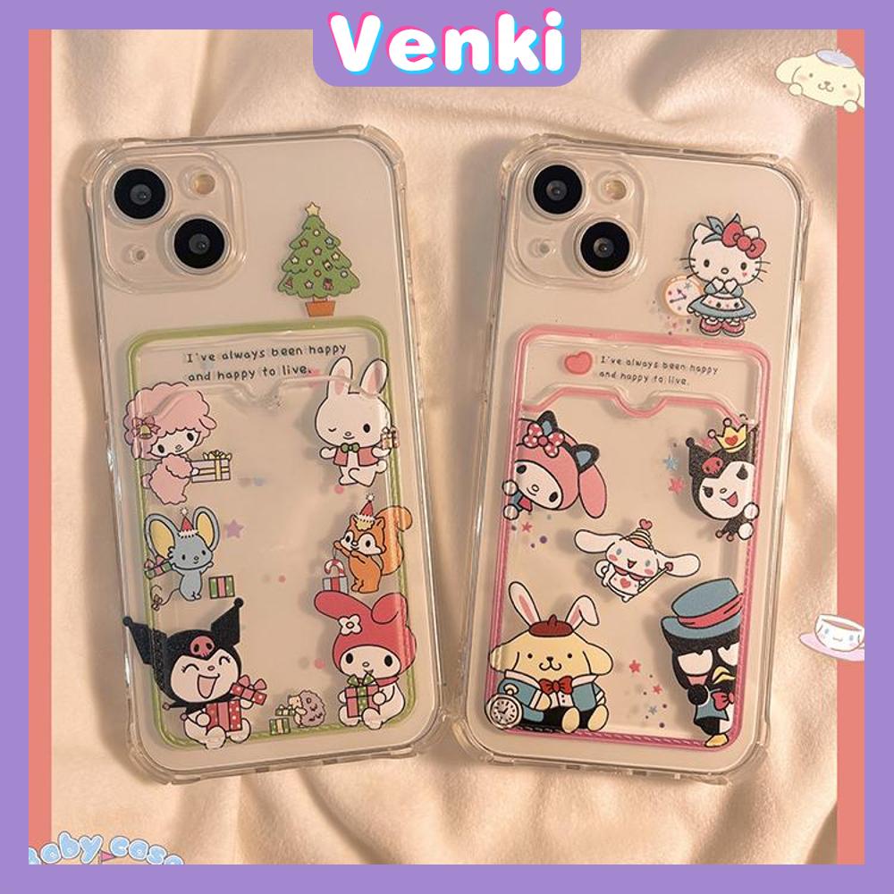 For iPhone 14 Pro Max Card Holder Case Clear Card Storage Back Cover Cute Cartoon Camera Protection Shockproof For iPhone 14 13 12 11 Plus Pro Max 7 Plus X XR