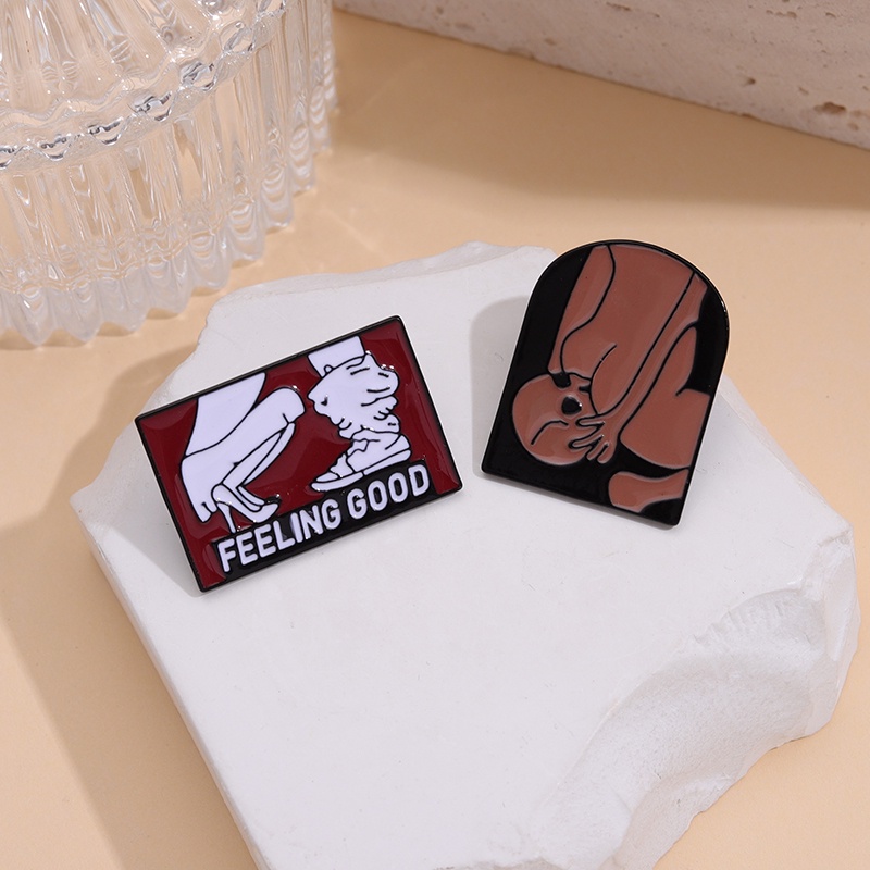 Merasa Baik Enamel Pin Custom Punk Hip-hop Perhiasan Hadiah Kerah Baju Bros Perhiasan Teman Hadiah Aksesoris Grosir