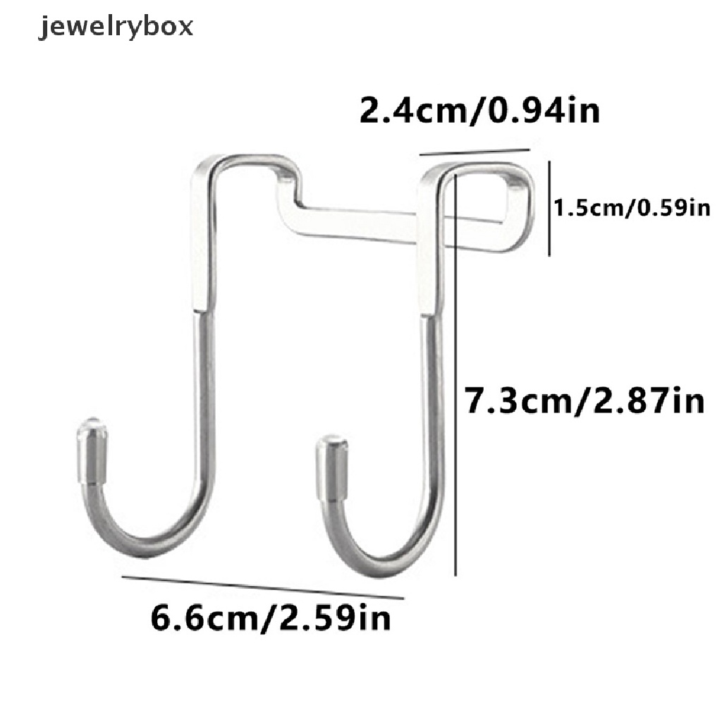 [jewelrybox] 1pc Gantungan Pintu Hook Stainless Steel Gratis Jejak Lemari Baju Hook Kait Dinding Butik