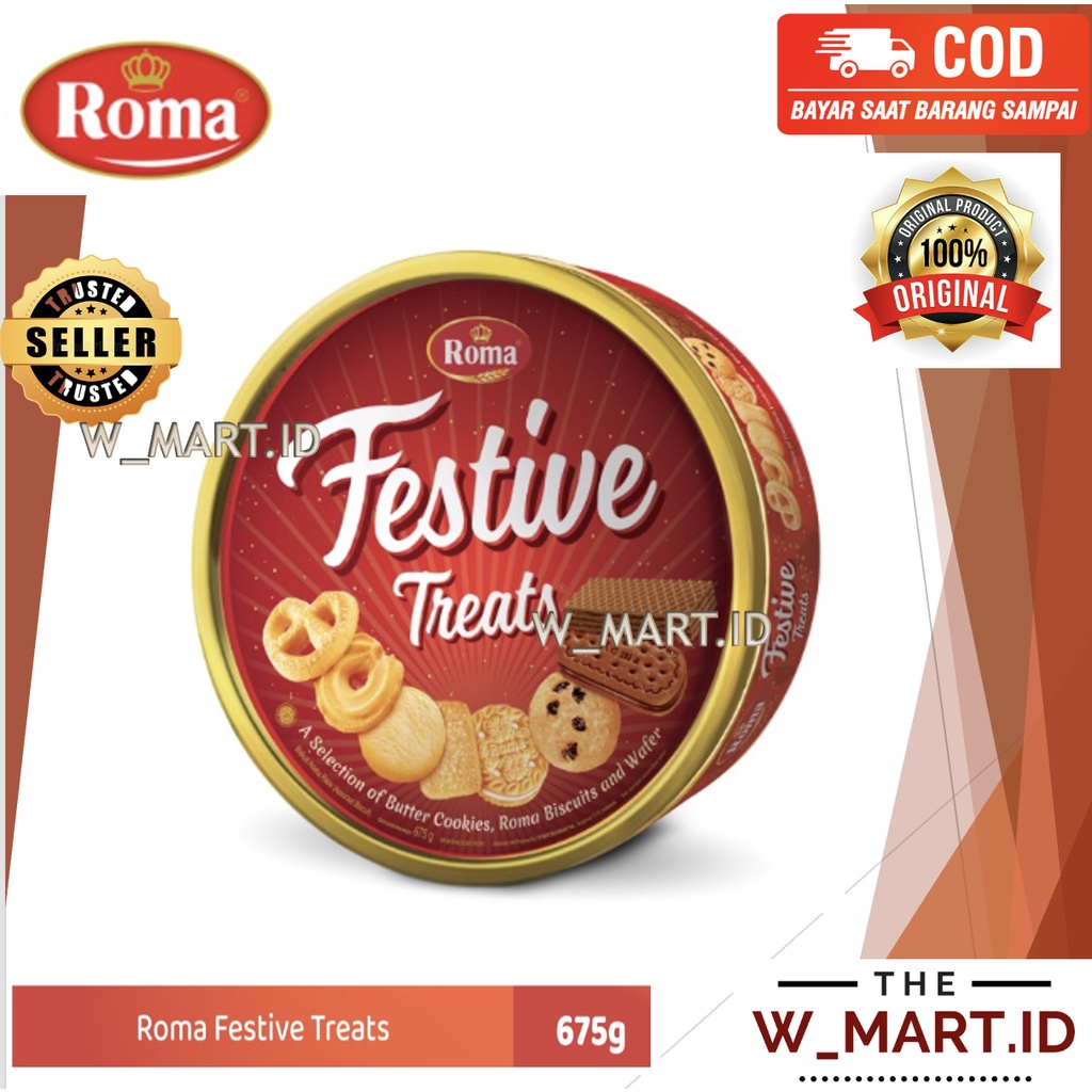 

ROMA FESTIVE TREATS BISKUIT KUE KERING KALENG LEBARAN 675 GR