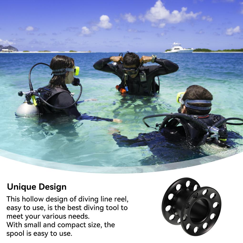 Huit Spool Reel Spul Air Compact Ringan Tahan Lama Waterproof Alat Portable Mudah Digunakan Tahan Lama Bebas Scuba