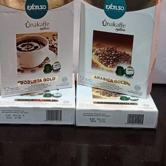 

⅍ Unakaffe kopi kapsul Arabika Gold / Robusta Gold ✦
