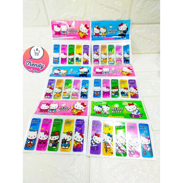 Pembatas buku post it karakter ecer isi 5 set(100pcs)