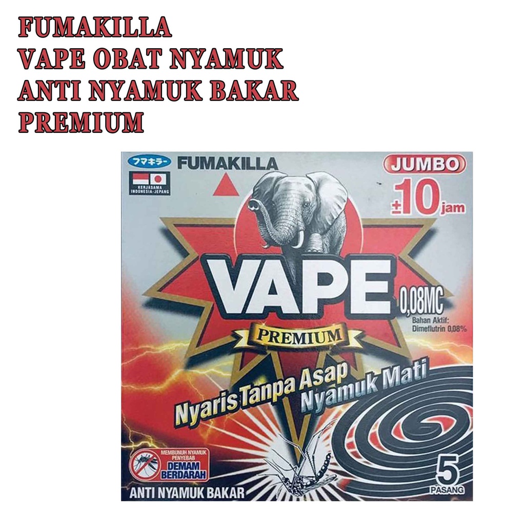 Vape* fumakilla* Anti nyamuk bakar* 0.031MC* 0.08MC* Lavender* Hitam