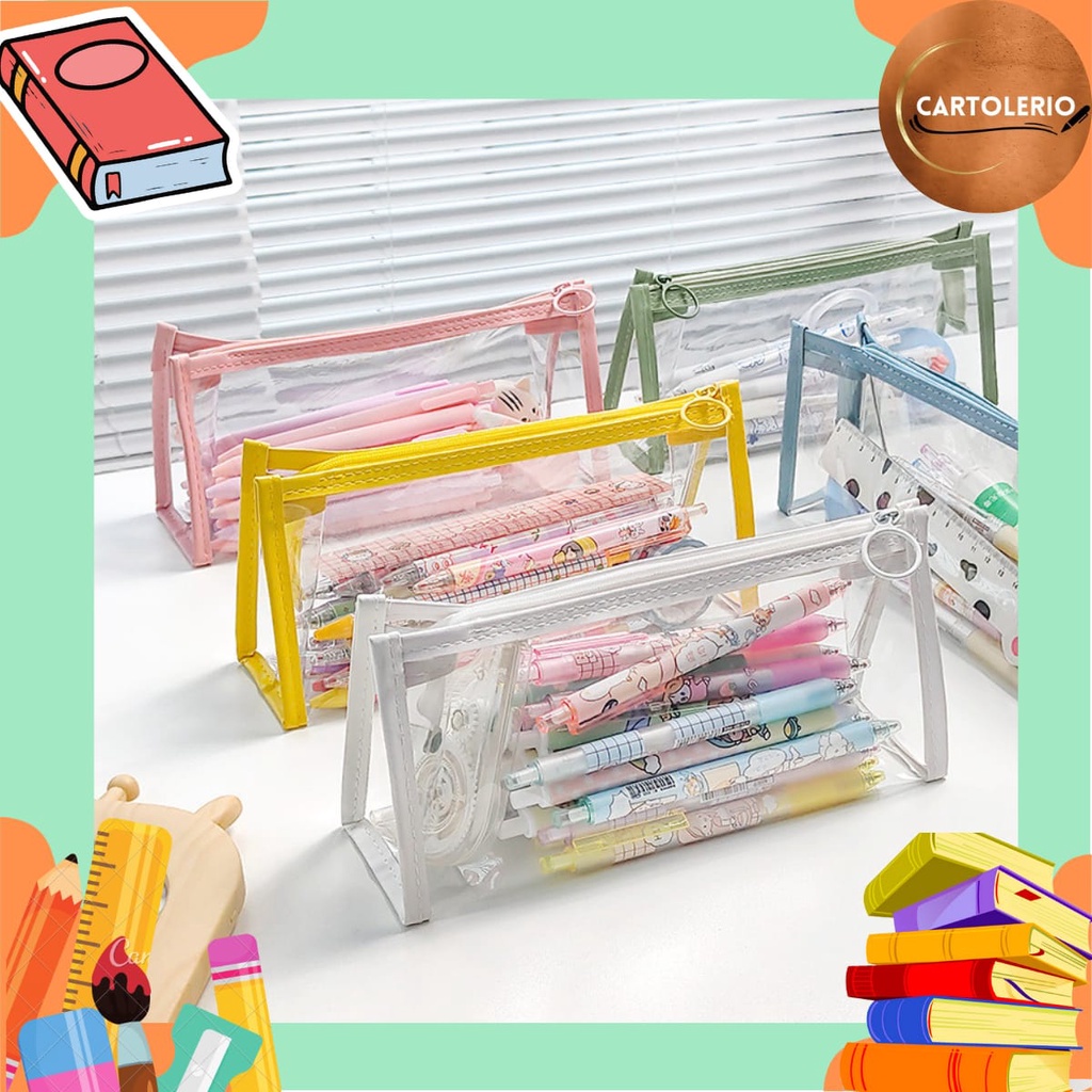 

Kotak Pensil PVC Transparan Polos / Pencil Case SK0058