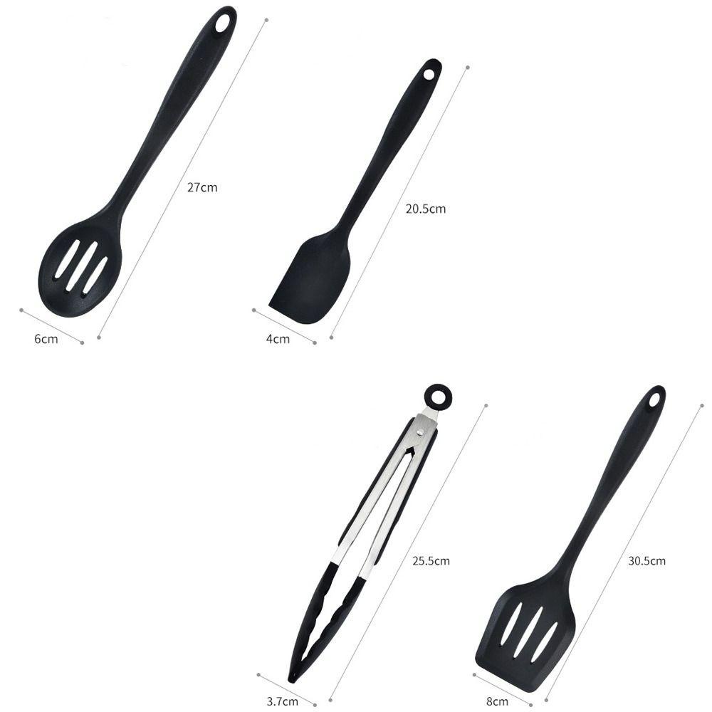 Solighter Set Peralatan Masak Ladle Anti Lengket Bahan Silikon