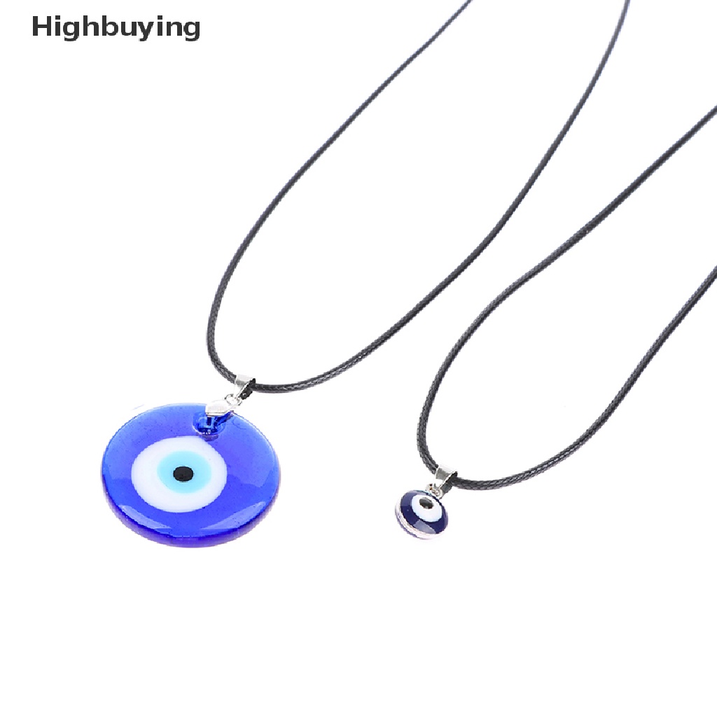 Hbid Kaca Biru 3 cm Evil Eye Liontin Kalung Gelang Beruntung Kalung Choker Perhiasan Glory